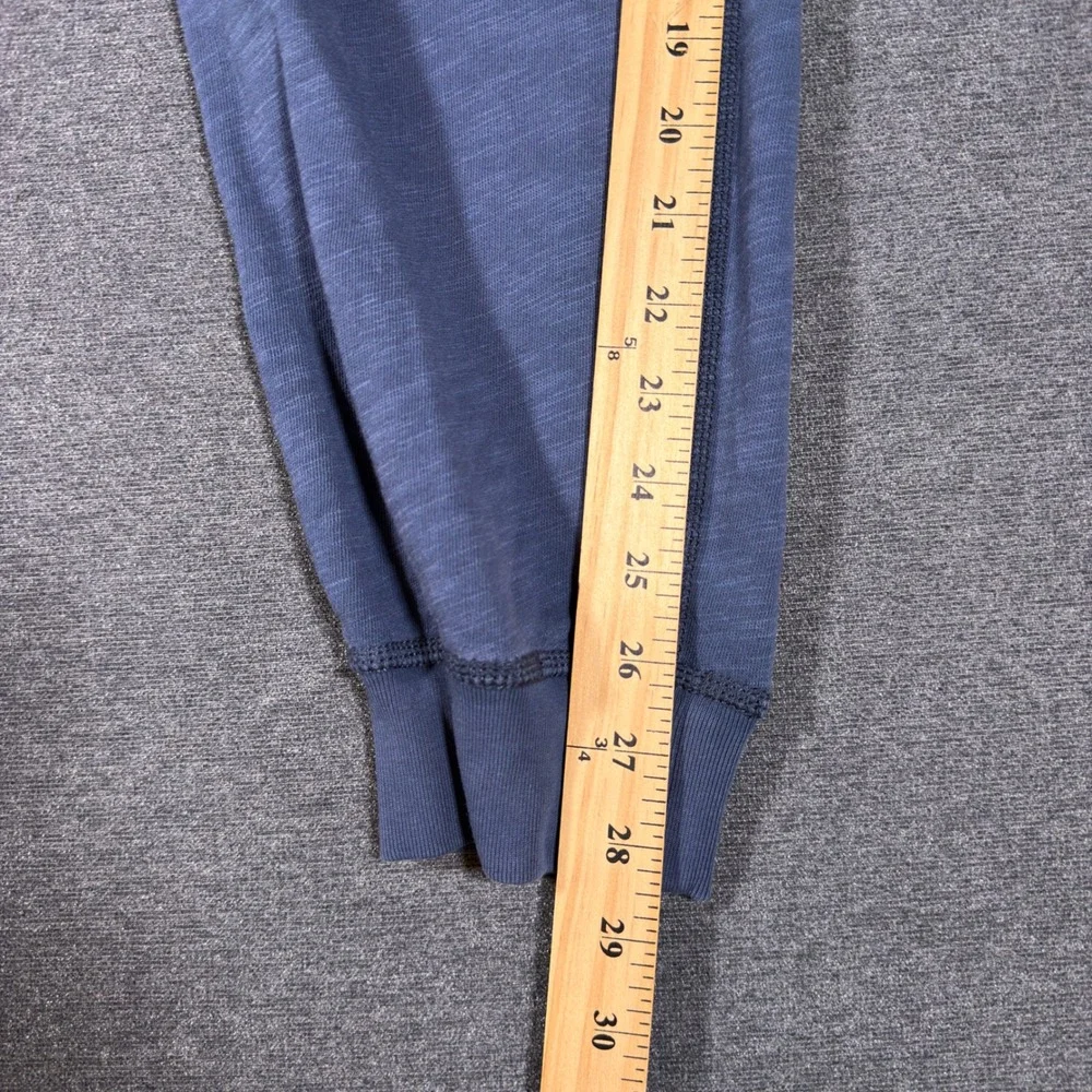 J. Crew Knit Joggers Mens L Blue Cotton Drawstring Sweatpants Lounge Cuffed